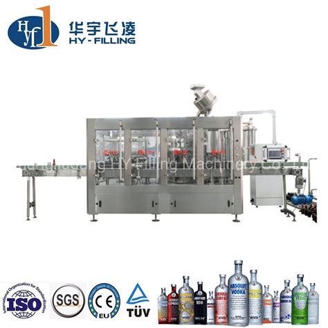 Glass Bottle Automatic Water Bottling Wine Filling Winewhisky Alcohol Beverage Filling Bottling