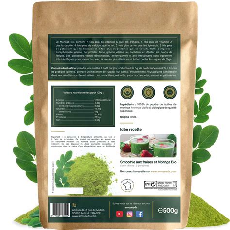 Poudre De Moringa Bio G Nature D Couvertes