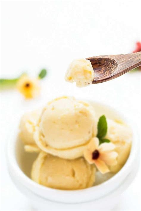 Homemade Pineapple Ice Cream Dairy Free Vegan Paleo LeelaLicious