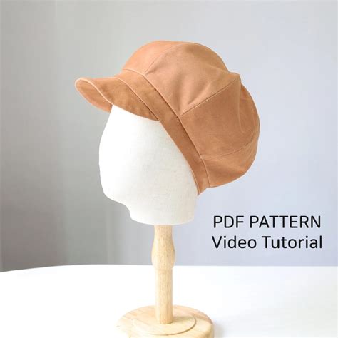 Classic Newsboy Cap Sewing Pattern 7 Sizes Included Instant Download