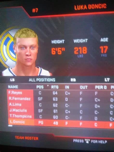 Luka Doncic is in 2K17 (Sorry for Xbox 360 Version, it's what I had ...