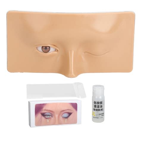 Makeup Practice Face Board 3d Silicone Reusable Makeup Mannequin Face With 20ml Cleansing Oil