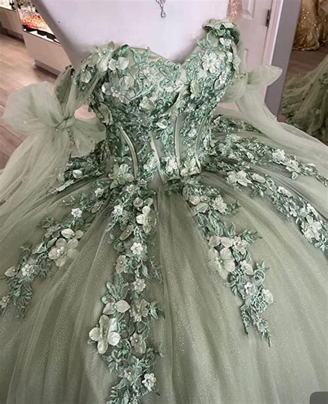 Quinceanera Themes Dresses Green Quinceanera Dresses Sweet Party