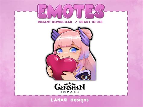 Sangonomiya Kokomi Twitch Emotes Cute Genshin Impact Emotes Etsy