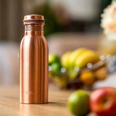 Personalised Pure Copper Water Bottle By Global Wakecup