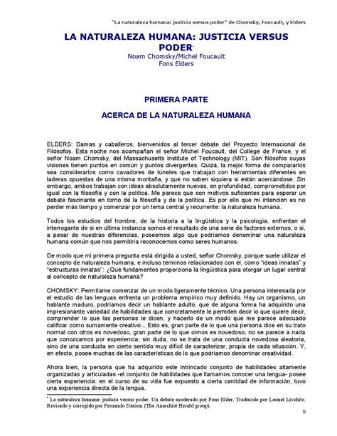 La Naturaleza Humana Noam Chomsky Michel Foucault By Kclibertaria Issuu