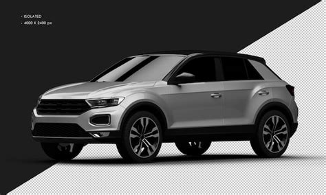 Coche Deportivo Suv De Ciudad Moderna Gris Brillante Realista Aislado