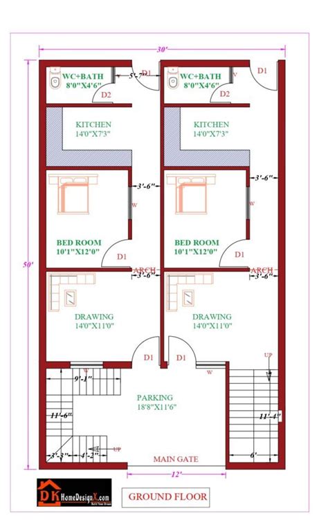 30X50 Two Brothers House Design - DK Home DesignX