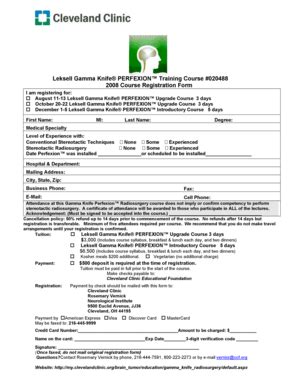 Fillable Online My Clevelandclinic Registration Form Doc My