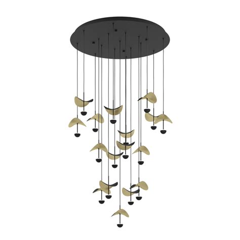 Dracera 17 Lichts Design Hanglamp Zwart Goud Global Furniture