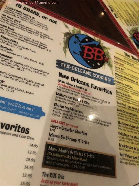 Online Menu Of Bbs Tex Orleans Restaurant Houston Texas 77057 Zmenu