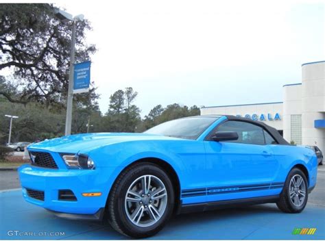 2012 Grabber Blue Ford Mustang V6 Premium Convertible #76928800 | GTCarLot.com - Car Color Galleries