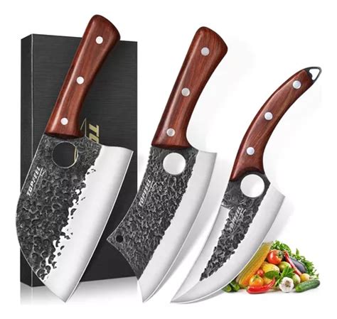 Topfeel Juego De Cuchillos De Carnicero Cuchillo De Chef Mercadolibre