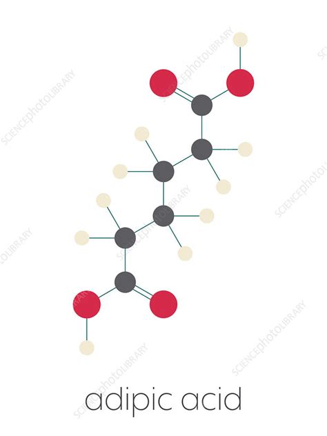 Adipic Acid Molecule Illustration Stock Image F Science