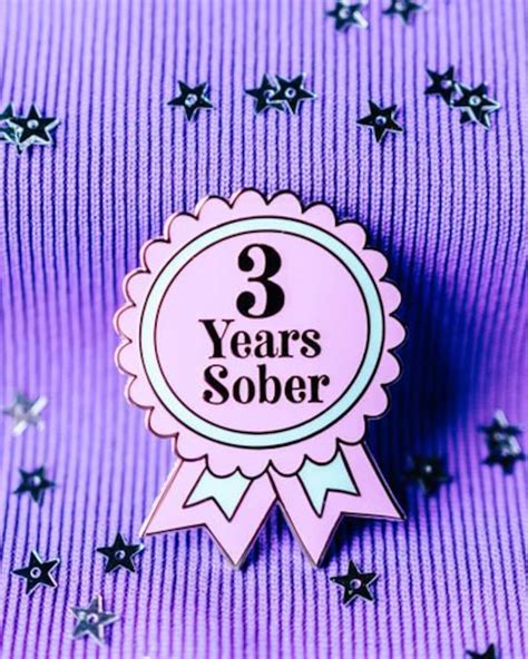 3 Years Sober Pin by Sober Girl Society - Etsy