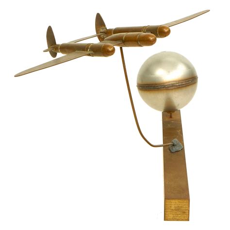 Original U.S. WWII Lockheed P-38 Trench Art Constructed From Shell Cas