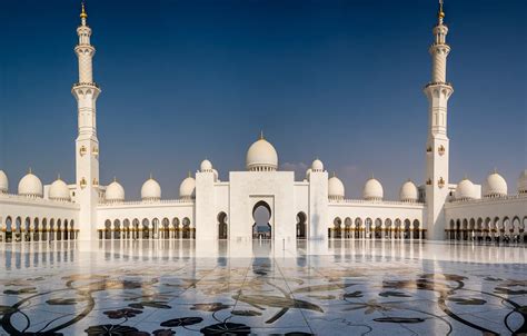 Wallpaper Abu Dhabi, UAE, The Sheikh Zayed Grand mosque, Grand mosque ...