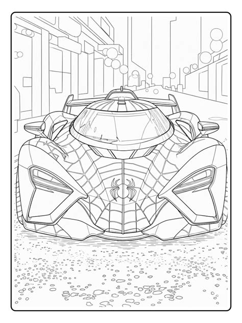 Carro Do Homem Aranha Para Colorir - +30 Desenho para Colorir Carro do Homem Aranha - Gencolorir