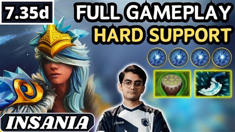 7 35d Insania CRYSTAL MAIDEN Hard Support Gameplay 34 ASSISTS Dota