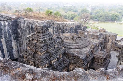 View at the Kailasa Temple, Ellora Caves, Maharashtra, India Stock Photo - Image of building ...