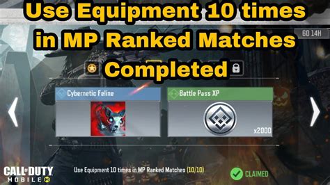 How To Use Equipment 10 Times In Mp Ranked Matches Cod Mobile Youtube