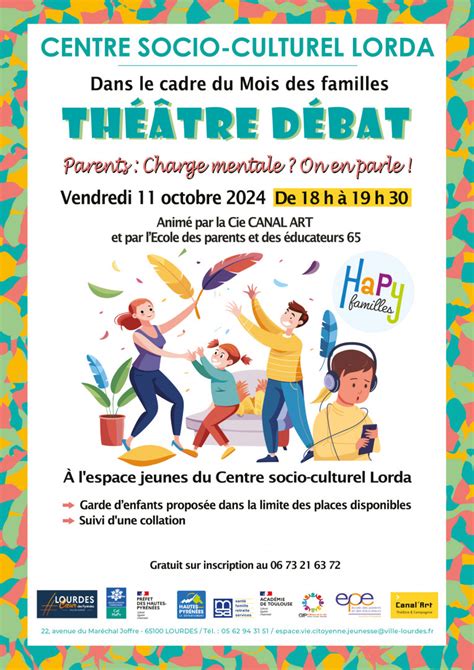 Théâtre débat Parents Charge mentale On en parle Ville de