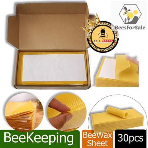 Jual 30pcs BeesWax Honeycomb Sheet BeeWax Bee Wax Foundation For