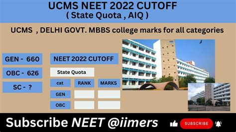 Ucms New Delhi Neet Cutoff Aiq State Quota Ucms