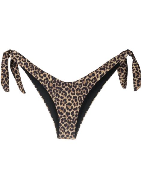 Matin E Nadine Leopard Print Tied Bikini Briefs Eraldo Us