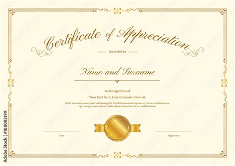 Gold Certificate Template