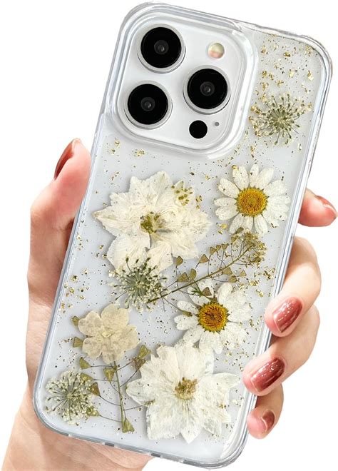 Amart F R Iphone Pro H Lle Blumen Durchsichtig Handyh Lle Mit Echte