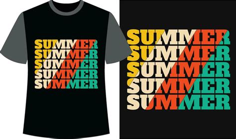 Summer Style Captivating T-Shirt Designs. Summer Vector Graphics ...