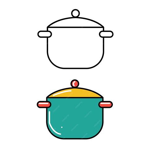 Premium Vector Saucepan On Burner Cartoon Steel Cooking Pot With Boiling Soup Flaming Gas