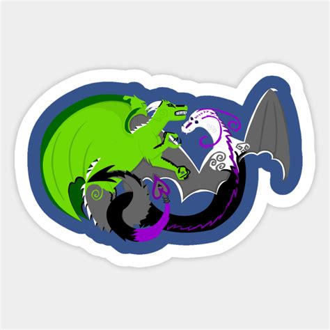 Aro Ace Dragons Tumblr Sticker Teepublic