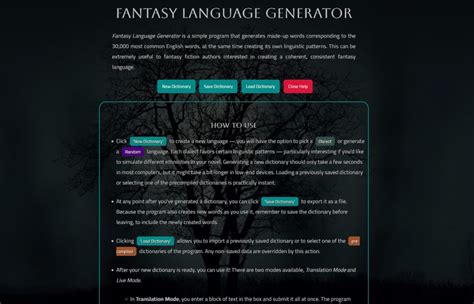 Fantasy Language Generator: Create a Language in Seconds