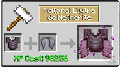 Como Fazer Um Peitoral De Netherite Com Elytra No Minecraft Youtube