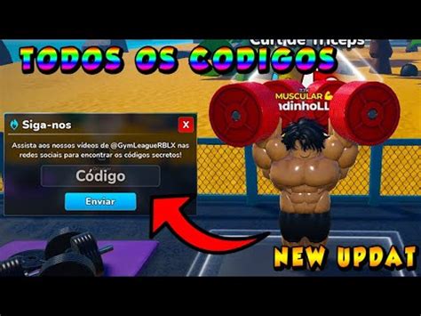 CORRE SAIU TODOS OS CÓDIGOS DO GYM LEAGUE NO ROBLOX TUDO SOBRE A