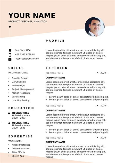 Free Modern Resume Templates 2024 Fina Orelle