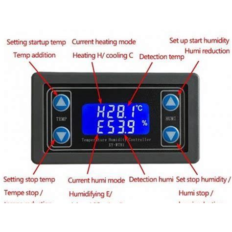 Xy Wth1 Dc 6 30V Digital Display Constant Temperature Humidity