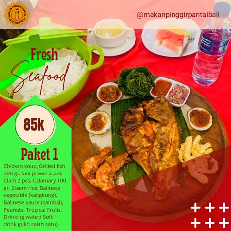 Menu Makan Pinggir Pantai Bali