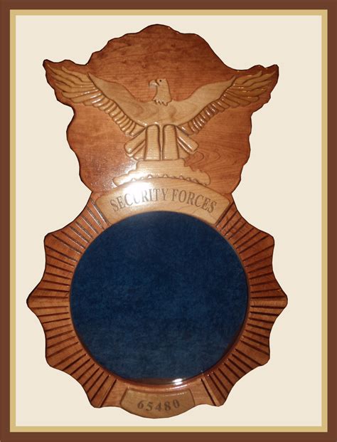 Air Force Security Forces Shadowbox - Woodknot Woodworks