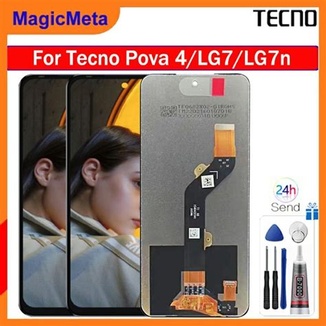 MagicMeta Original IPS LCD Screen For Tecno Pova 4 LG7n LCD Display