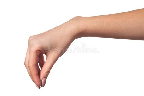 Female Hand Reaching For Something On White Stock Image Image Of