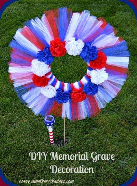 Diy Patriotic Memorial Decoration Grave Decorations Memorial Day