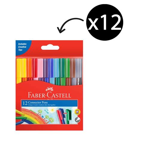 Faber Castell Connector Pens Assorted Colours Pack 12 Winc