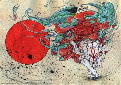 Pin By Gaby On Okami Okami Amaterasu Ink Painting