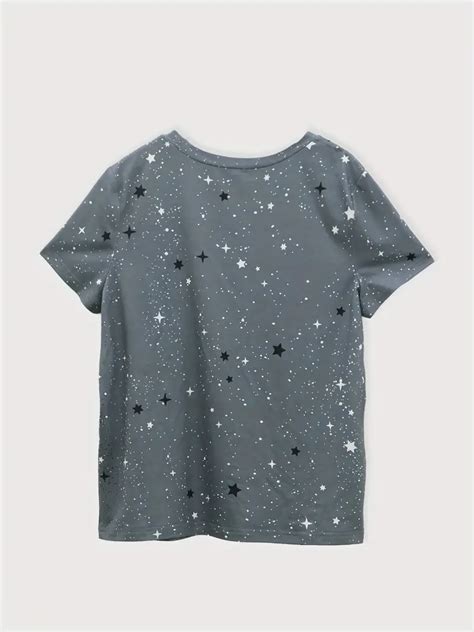 Sun Moon Print Crew Neck T Shirt Casual Short Sleeve T Shirt Temu