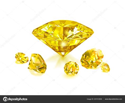 Pictures Yellow Diamonds Beautiful Bright Yellow Diamonds Isolated