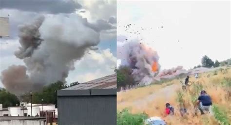 Momento exacto de la explosión de polvorín en Tultepec suman 10 lesionados