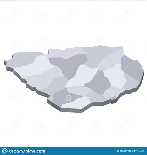 Uruguay Political Map of Administrative Divisions Stock Illustration - Illustration of area ...